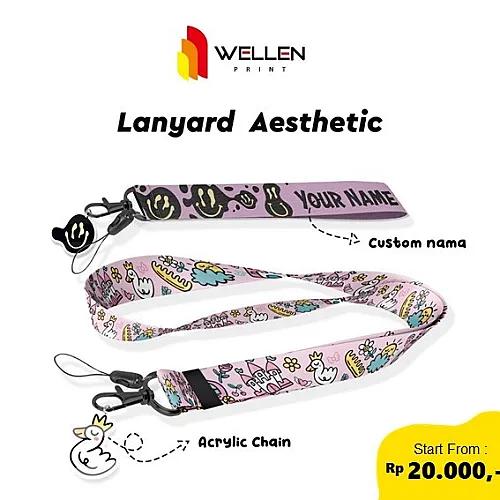 Cetak Lanyard Aesthetic - Custom